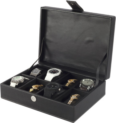 

D'Signer DSG08FLBLK Watch Box(Black, Holds 8 Watches)