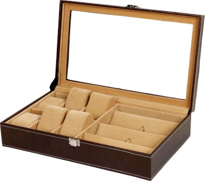 A&E Sunglasses & Watch Box(Brown, Holds 6 Watches)   Watches  (A&E)