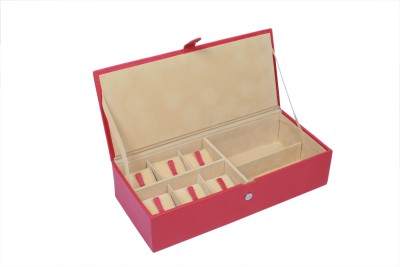 Ystore YWSG232RD Watch Box(Red, Holds 6 Watches)   Watches  (Y Store)