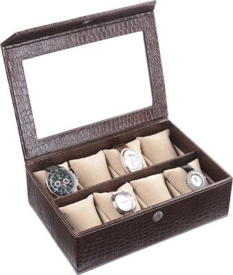 Eco-Leatherette Handcrafted Watch Box(Multicolor, Holds 8 Watches)   Watches  (Eco-Leatherette)