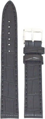 Kolet Croco Matte Finish 18B 18 mm Leather Watch Strap(Black)   Watches  (Kolet)