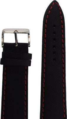 Hills n Miles Black Leather Straps 22 mm Leather Watch Strap(Black)   Watches  (Hills N Miles)