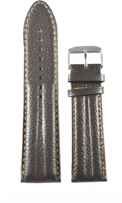Kolet Half Padded 18 mm Leather Watch Strap(Dark Brown)   Watches  (Kolet)