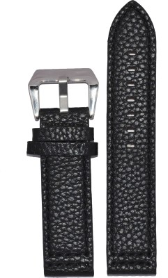 Kolet Dotted 24BL 24 mm Leather Watch Strap(Black)   Watches  (Kolet)