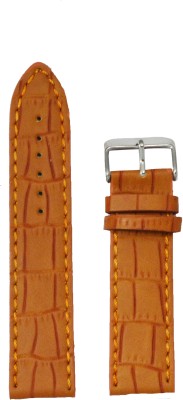 Kolet Croco Matte Finish 20 20 mm Leather Watch Strap(Tan)   Watches  (Kolet)