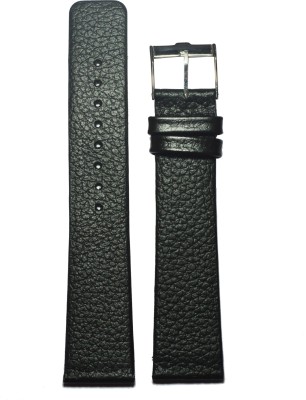 Kolet Slim DR20B 20 mm Leather Watch Strap(Black)   Watches  (Kolet)