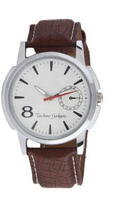 Techno Gadgets Watch 004 25 mm Leather Watch Strap(White)   Watches  (Techno Gadgets)