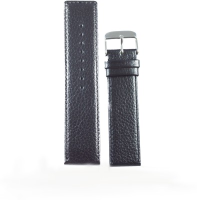 Kolet Dotted Parallel 22 mm Leather Watch Strap(Black)   Watches  (Kolet)