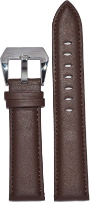 Kolet Plain Padded 22BR 22 mm Leather Watch Strap(Brown)   Watches  (Kolet)