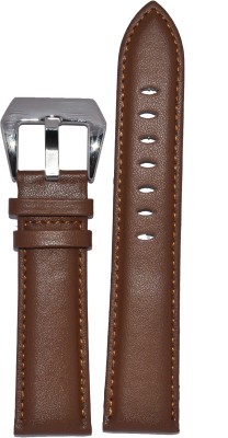 Kolet Plain Padded 22T 22 mm Leather Watch Strap(Tan)   Watches  (Kolet)