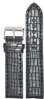 Kolet Reptile 18B 18 mm Leather Watch Strap(Black)   Watches  (Kolet)