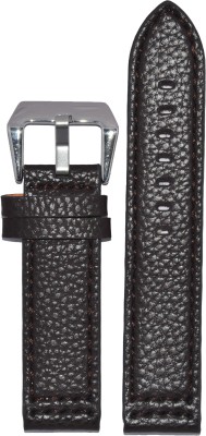 Kolet Dotted 24BR 24 mm Leather Watch Strap(Brown)   Watches  (Kolet)