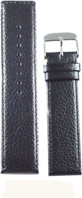 Kolet Parallel Dotted 26B 26 mm Leather Watch Strap(Black)   Watches  (Kolet)