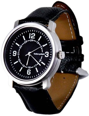 

Techno Gadgets Watch 002 25 mm Leather Watch Strap(Black)
