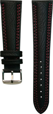 

Flux -FX113A 22 mm Leather Watch Strap(Black, Red)