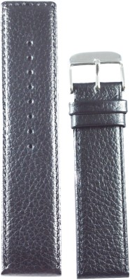 Kolet Parallel 24 mm Leather Watch Strap(Black)   Watches  (Kolet)