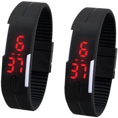 Adino Sport Touch Watch 2 Set 22 mm PU Watch Strap(Black)   Watches  (Adino)