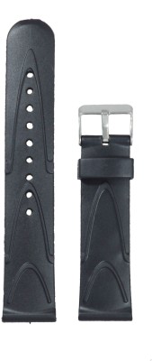 Kolet V 22 mm PVC Watch Strap(Black)   Watches  (Kolet)