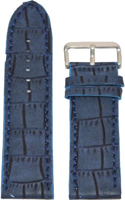 Kolet Croco Matte Finish 18BU 18 mm Leather Watch Strap(Blue)   Watches  (Kolet)