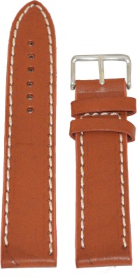 Kolet Plain Matte Finish 22 mm Leather Watch Strap(Tan)   Watches  (Kolet)