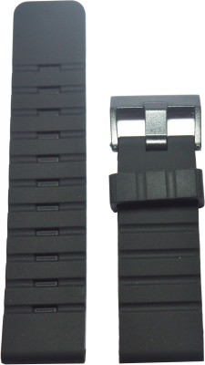 Kolet Sports F28 28 mm Silicone Watch Strap(Black)   Watches  (Kolet)