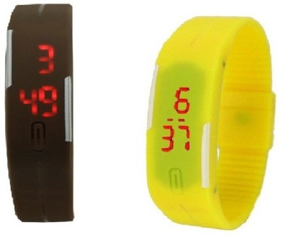 Lime yellow-brownbandwatchesM Digital Watch  - For Men   Watches  (Lime)
