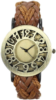 

Srushti Art Jewelry Trendy_LightBrown_Vintage_Leather1 Watch - For Women