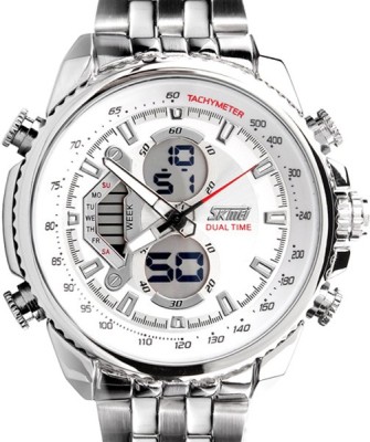 Skmei AJAD0993-WHT Lcd Analog-Digital Watch  - For Men   Watches  (Skmei)