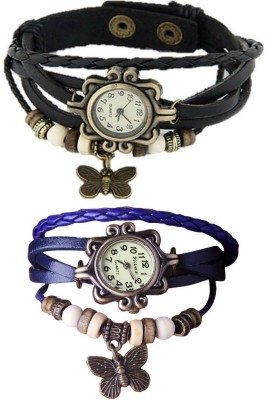 Frenzy vintage-butterfiy-blue-black-combo Watch  - For Women   Watches  (Frenzy)