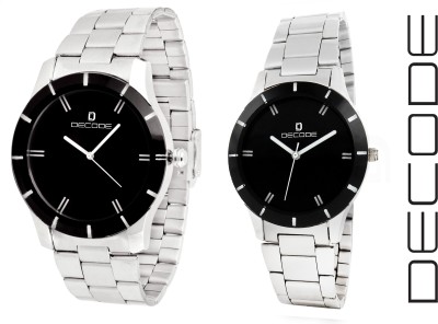 Decode Combo 0025-BK-CH ELEGANT Analog Watch  - For Couple   Watches  (Decode)