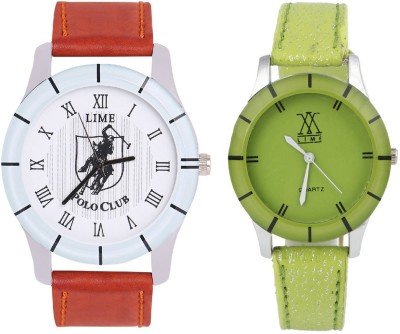 Lime GENTSPOLO-36-LADY-19 Analog Watch  - For Couple   Watches  (Lime)