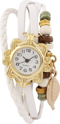 COSMIC GOLD WHITE BRACELET WATCH HAVING VINTAGE LEAVE PENDENT Analog Watch  - For Women   Watches  (COSMIC)