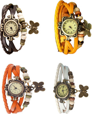 

NS18 Vintage Butterfly Rakhi Combo of 4 Brown, Orange, Yellow And White Watch - For Women