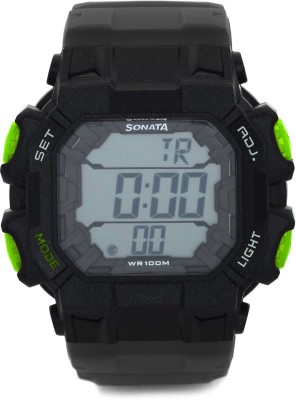 Sonata NH77025PP01 Superfibre Digital Watch  - For Men   Watches  (Sonata)
