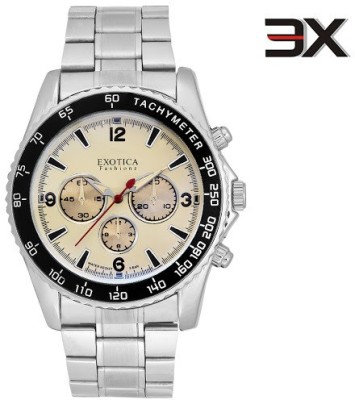 Exotica Fashions EFG-110-ST-White-NS New Series Analog Watch  - For Men   Watches  (Exotica Fashions)