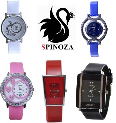 SPINOZA glory peacock multicolor beautiful stylish pack of 5 watches Watch  - For Women   Watches  (SPINOZA)