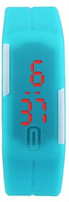 

3wish Led Rubber Magnet Sky Blue. Watch - For Women
