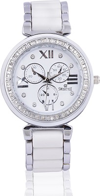 Swisstyle SS-LR703-WHT Bejewel Watch  - For Women   Watches  (Swisstyle)