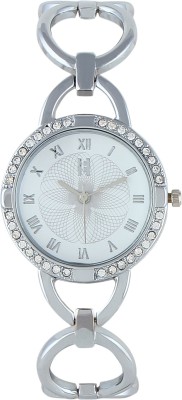 Excelencia WW-18-Silver-WHT Studded Watch  - For Women   Watches  (Excelencia)