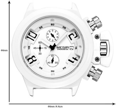 

Megir 2002-White Watch - For Men