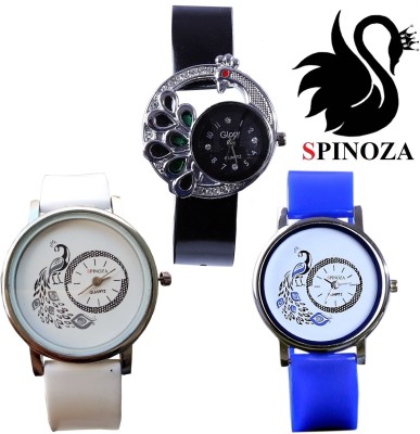 SPINOZA Diamond studded letest collaction with beautiful attractive peacock S09P39 Analog Watch  - For Women   Watches  (SPINOZA)