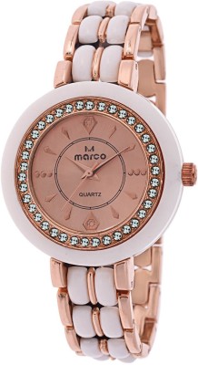 Marco MR-LR086-GLD-WHT GLOSSY Analog Watch  - For Women   Watches  (Marco)