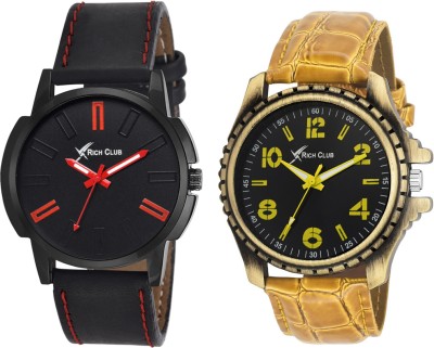 Rich Club Combo Of 2 Leather Belt Watch  - For Men   Watches  (Rich Club)
