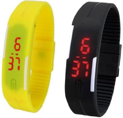 Elios Band-Yellow-Black Digital Watch  - For Men & Women   Watches  (Elios)