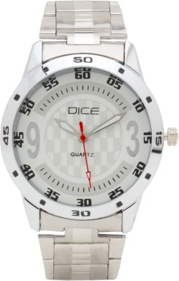 Dice DCMLRD35SSSLVWIT105 Numbers Analog Watch  - For Men   Watches  (Dice)