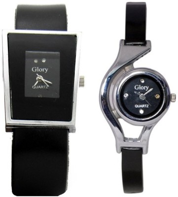 Torek TOREK Glory Combo Of 2 Black Color Casual And Partywear Analog Watch For Girls,Women Analog Watch  - For Women   Watches  (Torek)
