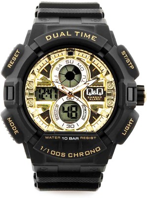 Q&Q GW81N003Y 1/100S CHRONO Analog-Digital Watch  - For Men   Watches  (Q&Q)
