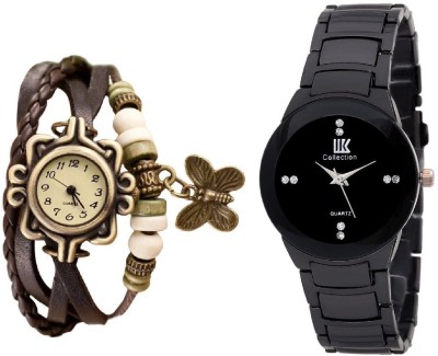 IIK Collection Brown-Black Analog Watch  - For Women   Watches  (IIK Collection)