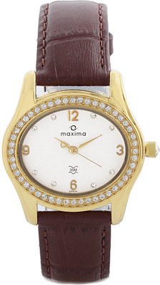 

Maxima 29534LMLY Swarovski Gold Watch - For Women