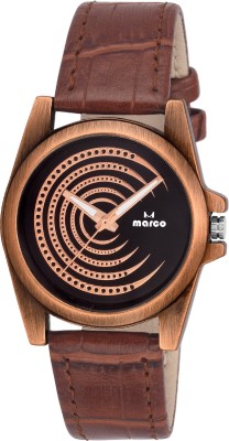 Marco ANTIQUE MR-LR-1412-BLK-BRW Analog Watch  - For Women   Watches  (Marco)